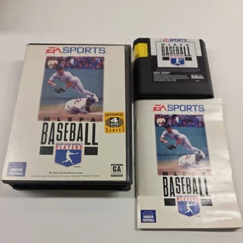 MLBPA Baseball Sega Genesis Video Game CIB tested
