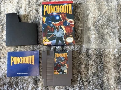 Punch-Out NES Nintendo Entertainment System, 1990 CIB Complete in Box Tested