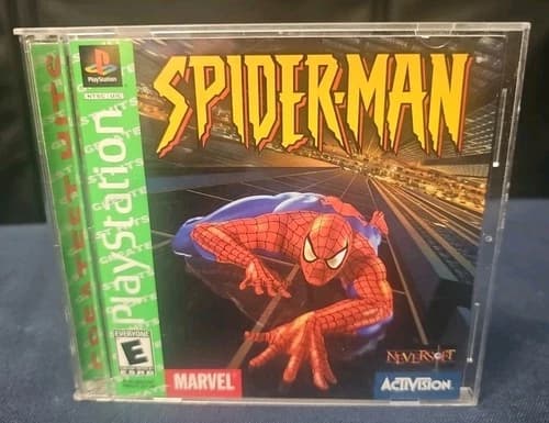 Spider-Man Sony PlayStation 1 PS1 2000 Marvel Activision CIB MINTY CLEAN DISC 🔥