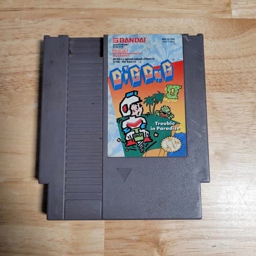 Dig Dug II: Trouble in Paradise Nintendo Entertainment System, 1989 NES - Tested