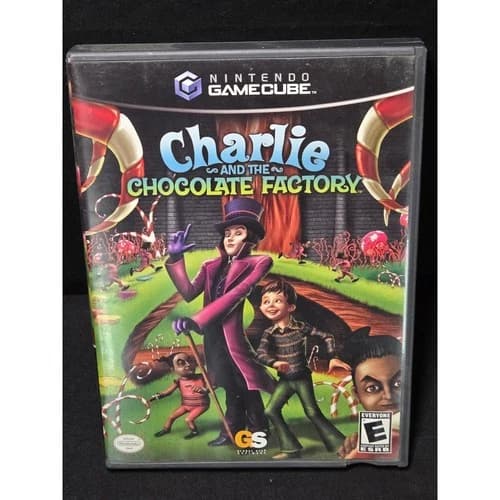 Charlie and the Chocolate Factory Nintendo GameCube CIB 2005 Willy Wonka Game