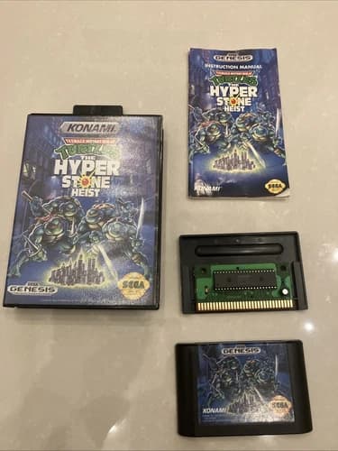 TMNT Hyperstone Heist Sega CIB Authentic Complete w Manual Tested Teenage Mutant