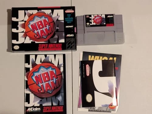 NBA Jam - Super Nintendo SNES - CIB Complete in Box