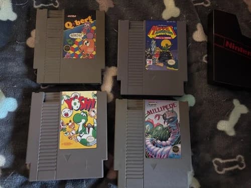 NES Q-Bert, Millipede, Muppet Adventures, Yoshi