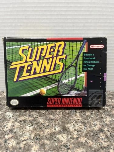 Super Tennis SNES Super Nintendo Complete CIB Minty