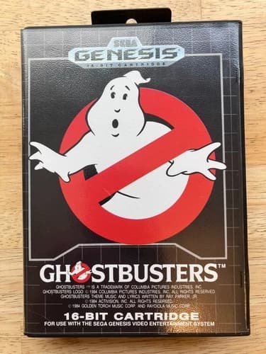 GHOSTBUSTERS - Sega Genesis Game, Complete in Box CIB Tested