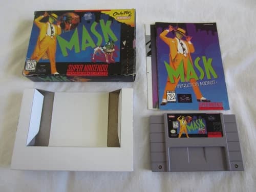 The Mask (SNES) Super Nintendo CIB Complete Box Jim Carrey 1995 RARE