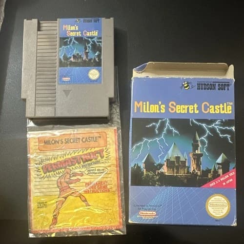 Hudson Soft Milon's Secret Castle (Nintendo NES) Complete in Box Manual NTSC-U/C