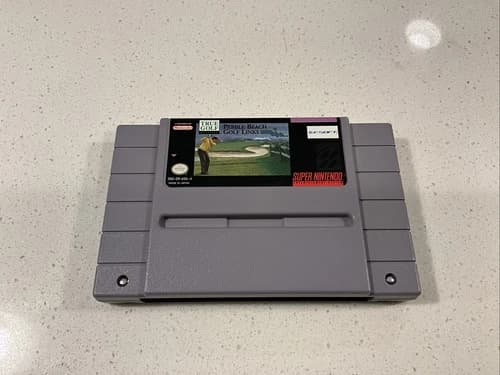 SNES Pebble Beach Golf Links Authentic Super Nintendo Tested & Working 1992