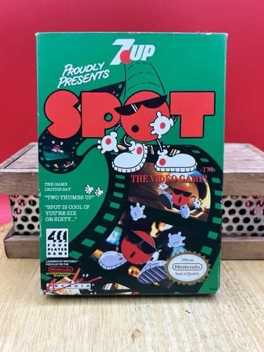 Spot the Video Game 7UP (Nintendo NES) COMPLETE w/ Box manual game