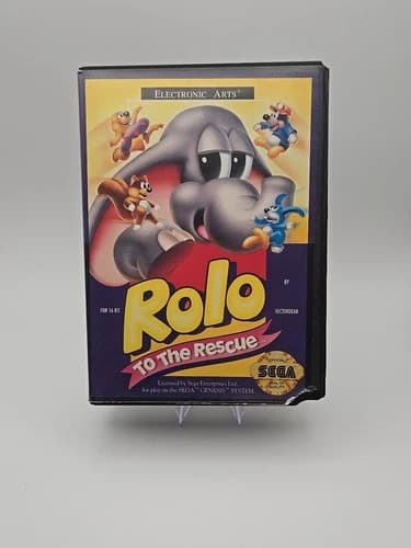 Rolo To The Rescue Sega Genesis CIB Complete Tested Working Rare