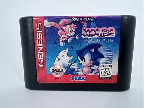 Sega Club Wacky Worlds Creativity Studio (Sega Genesis, 1994) CARTRIDGE ONLY