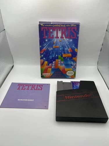 Tetris (Nintendo Entertainment System 1989) Complete in Box Manual NES Fast Ship