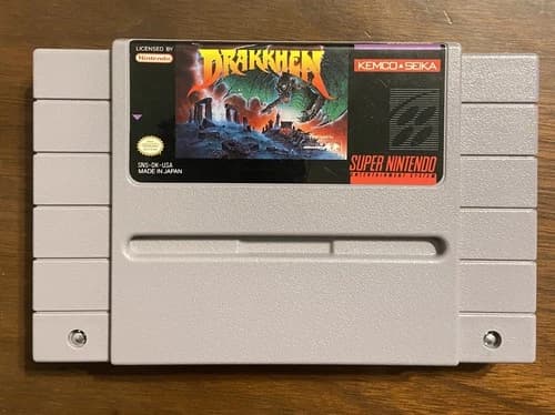 Drakkhen – Super Nintendo SNES – Authentic – Tested – Cart Only