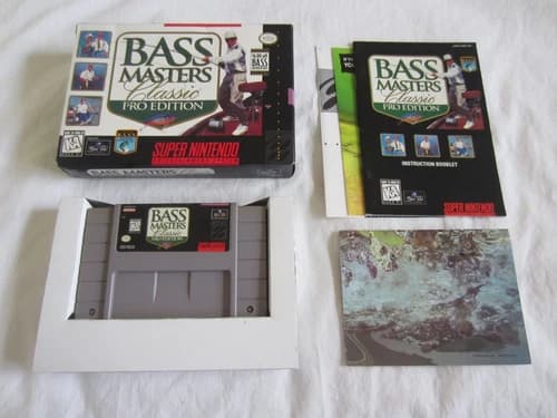 BASS Masters Classic Pro Edition (SNES) Super Nintendo CIB Complete 1996 RARE