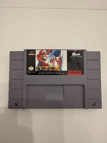 Mario's Early Years Fun with Letters Nintendo SNES Authentic & Tested