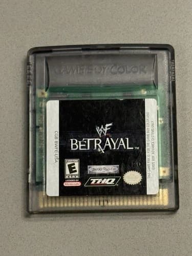 WWF Betrayal (Nintendo Game Boy Color, 2001) Cartridge Authentic TESTED