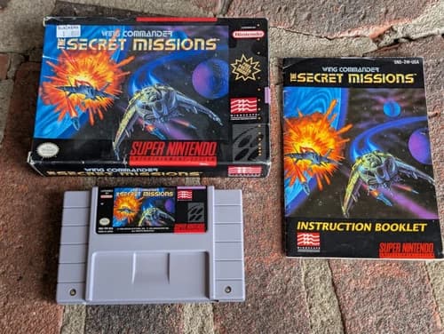 Wing Commander Secret Missions Super Nintendo SNES Complete CIB Tested & Working