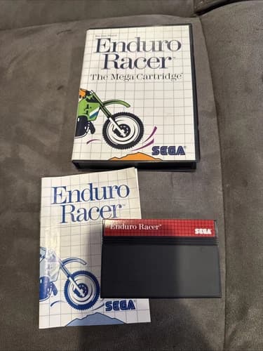 Enduro Racer (Sega Master System, 1987) Complete CIB Manual TESTED FAST SHIPPED