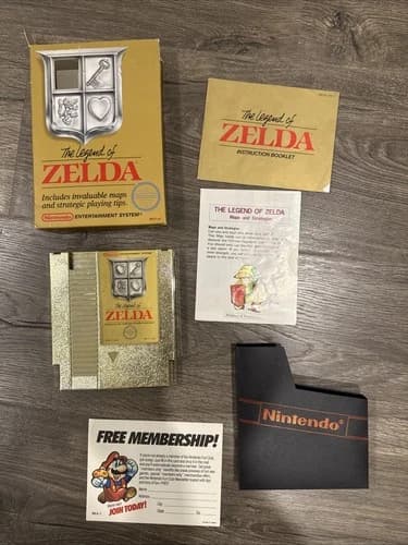 The Legend of Zelda Nintendo NES 1987 Complete With Booklet, Manual, Membership