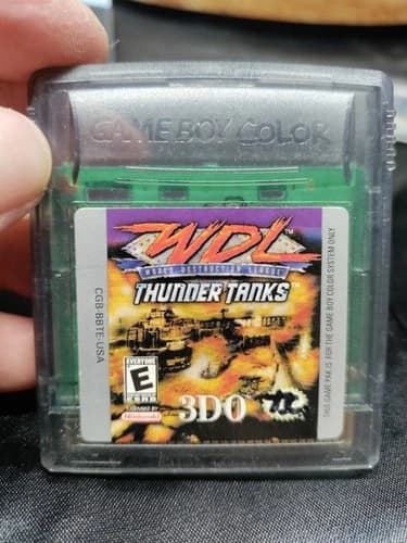 WDL World Destruction League Thunder Tanks Gameboy Color Cartridge Works