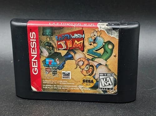 Earthworm Jim 2 Sega Genesis Authentic Cartridge Classic Platformer