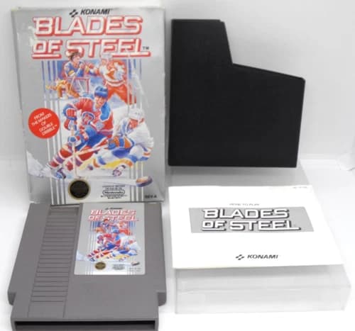 Blades of Steel (Nintendo, 1988) CIB Complete nes gray box tested good