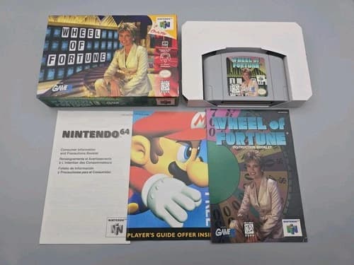 Wheel of Fortune N64 (Nintendo 64, 1997) Complete CIB Authetnic Tested Working