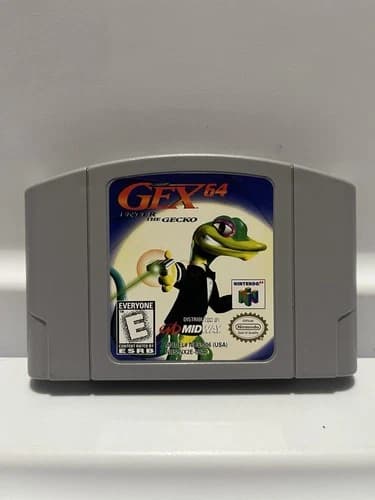 Gex 64 Enter The Gecko ( Nintendo 64, N64, 1998 ) Authentic, Tested & Working