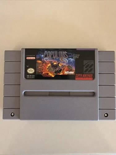 Populous (Super Nintendo SNES) Game Cartridge