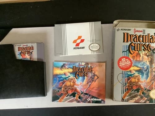 Castlevania III: 3 Dracula's Curse (Nintendo NES) Complete!!