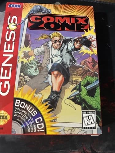 Comix Zone (Sega Genesis, 1995) Authentic Game Cartridge, No CD