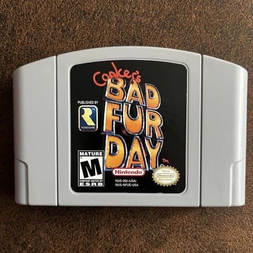 Conker's Bad Fur Day Nintendo 64 N64 Game Cartridge, CLEAN, AUTHENTIC, TESTED