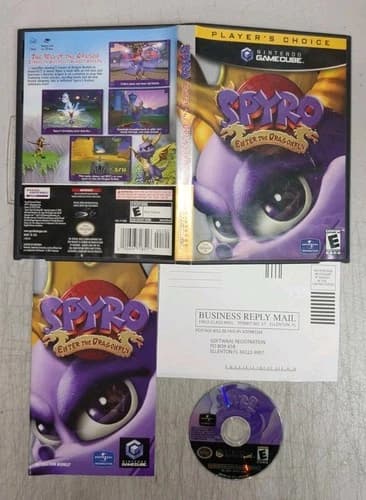 Spyro: Enter the Dragonfly (Nintendo GameCube) Complete w/ Manual, Reg Card