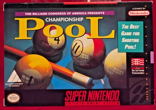 Championship Pool (Super Nintendo SNES, 1993) CIB