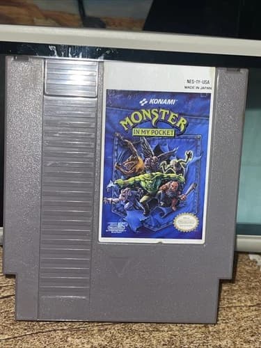 Monster In My Pocket Konami Original Nintendo NES Video Game Cartridge Tested