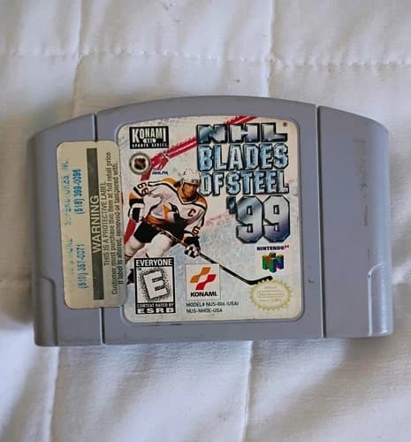 NHL Blades of Steel '99 Nintendo 64 N64 Cartridge, Tested Working Authentic