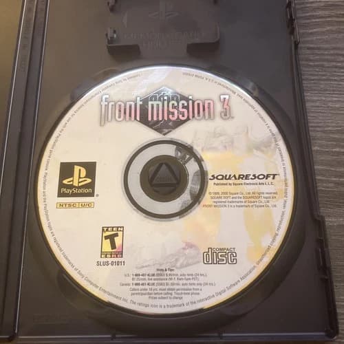 Playstation One FRONT MISSION 3 Disc Only TESTED PS1 1999 Tested MINT DISC