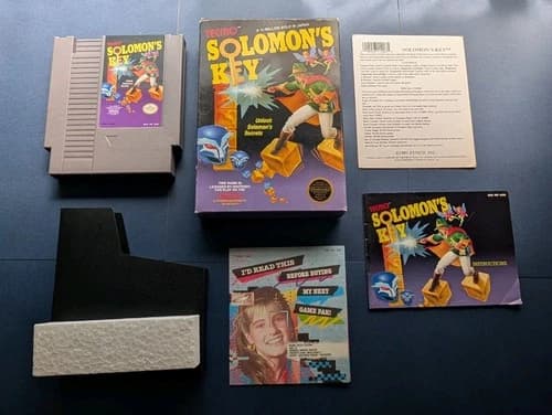 NES Solomon's Key: Nintendo Complete In Box CIB - TESTED