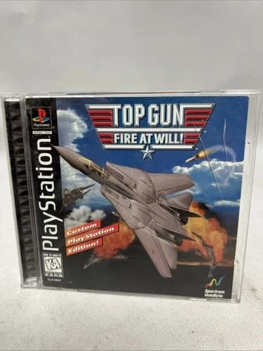 Top Gun Fire At Will (Sony PlayStation 1) Black Label CIB Complete Ps1 One