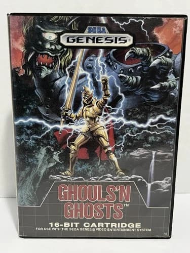 Ghouls 'n Ghosts (Sega Genesis, 1989) Authentic, Tested & Working