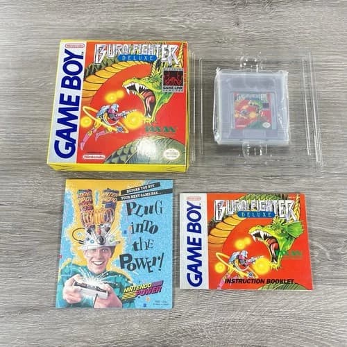 Authentic Burai Fighter Deluxe Nintendo Gameboy Complete In Box w/ Protector