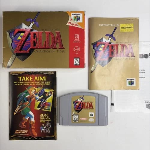 NICE The Legend of Zelda Ocarina of Time Nintendo N64 Complete Box CIB Authentic
