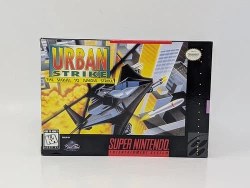 Urban Strike (SNES Super Nintendo, 1994) - CIB Complete W/ Reg Card Very Good
