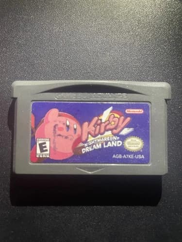 Kirby Nightmare in Dream Land GBA Video Game Gameboy Advance Tested Authentic