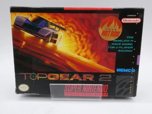 Top Gear 2 Super Nintendo SNES 100% CIB Very Rare Authentic Free Fast Shipping