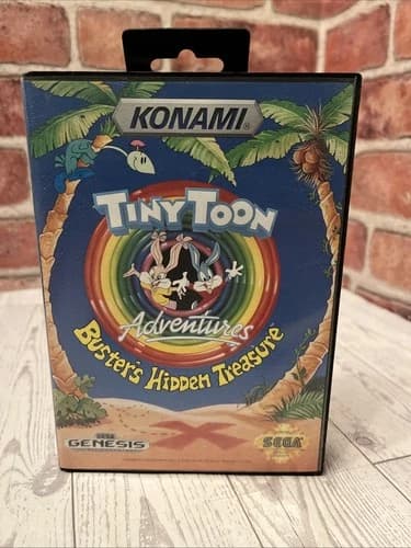 Konami Tiny Toon Adventures Buster's Hidden Treasure Sega Genesis Platformer Ma…