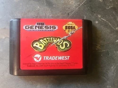 Sega Genesis Battletoads Cartridge Video Game by Tradewest