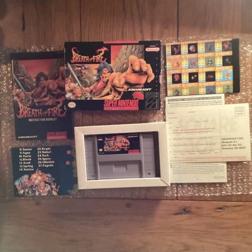 Breath of Fire Super Nintendo SNES Complete In Box with Manual Map Posters CIB