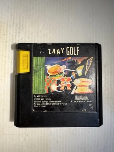 Sega Genesis Zany Golf cartridge only TESTED AND WORKING